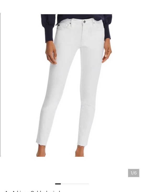 Ag Adriano Goldschmied Denim - AG Adriano Goldschmied The Middi-Ankle White Skinny Jeans 28R